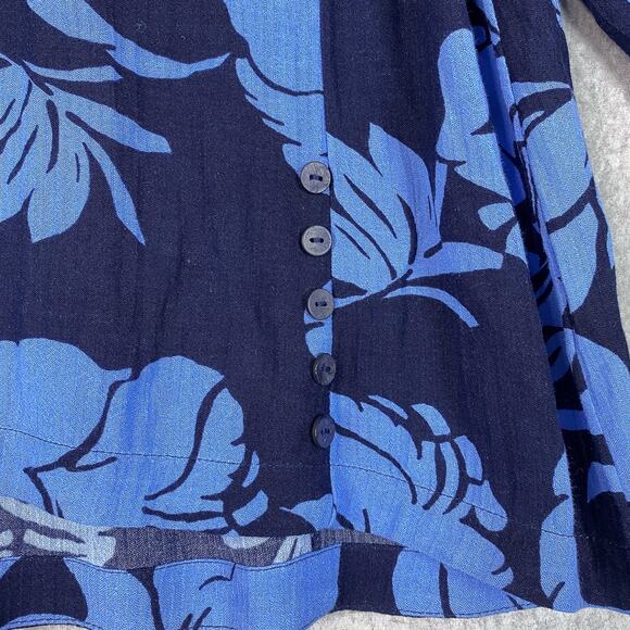 Soft Surroundings Into The Blues Oceo Gauze Tunic Size XL - Picture 3 of 10